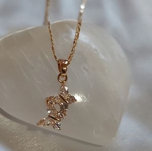 Duo butterfly necklace -Bee dainty jewelry